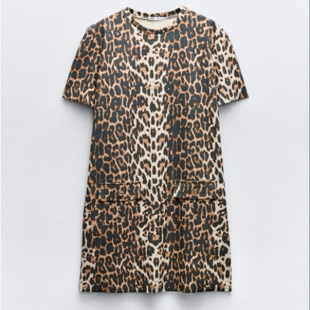 Zara SS 2024 Animal print short dress. New not worn NWT. Size M. Sold out style